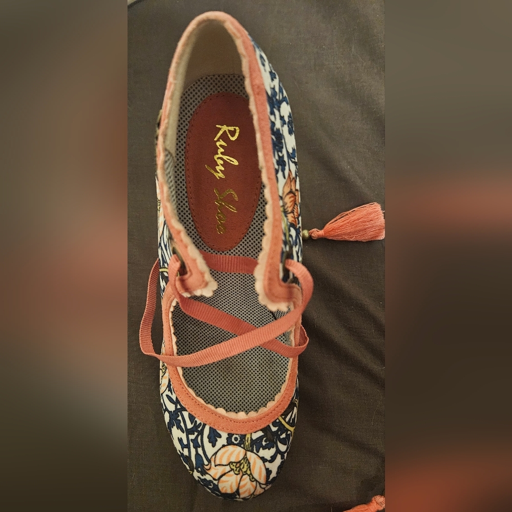 Ruby Shoo Floral Pattern Heels - Picture 4 of 5